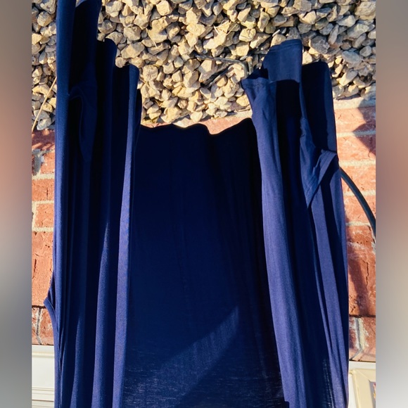 NWT VeryYoung Light Sleeveless Shawl Vest-Side Pockets-Versatile Piece-Also Ties - Picture 8 of 16